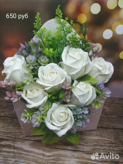 Цветы учителю из мыла