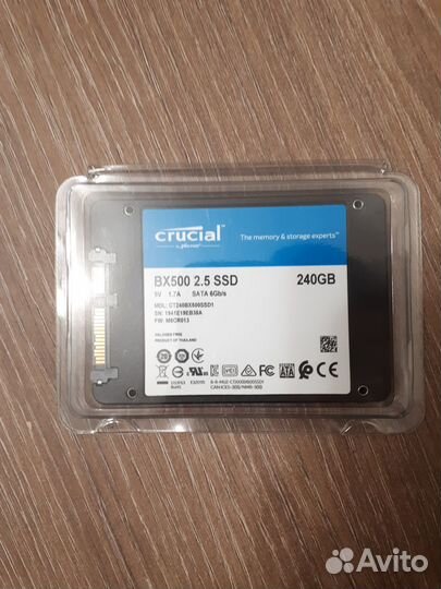 SSD диск Crucial BX500 240 гб