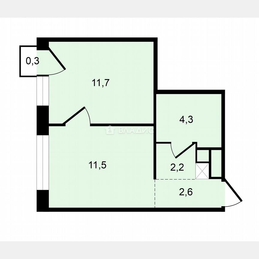 1-к. квартира, 32,6 м², 10/64 эт.