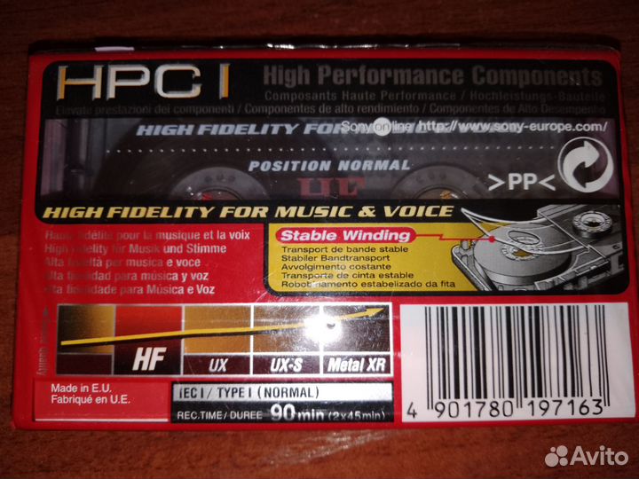 Аудиокассета Sony EF90, HF90, цена за 3 кассеты