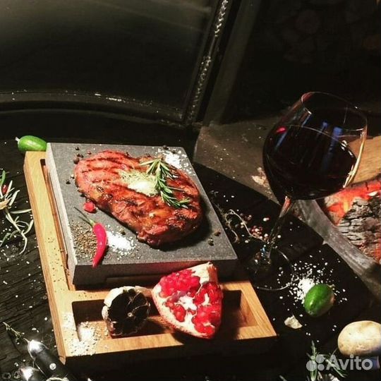 Вулканический камень для жарки мяса, рыбы и овощей