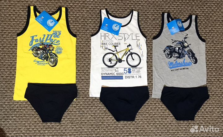 Комплект, майка и трусы для мальчика 122 см, 128 с