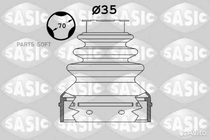 Sasic 1900025 Пыльник шруса комплект