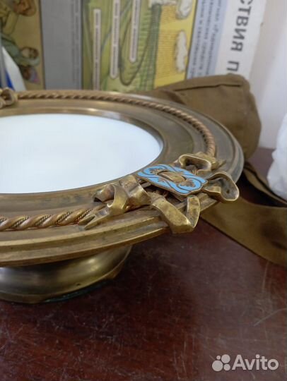 Ваза, фруктовница, конфетница. Латунь, эмаль