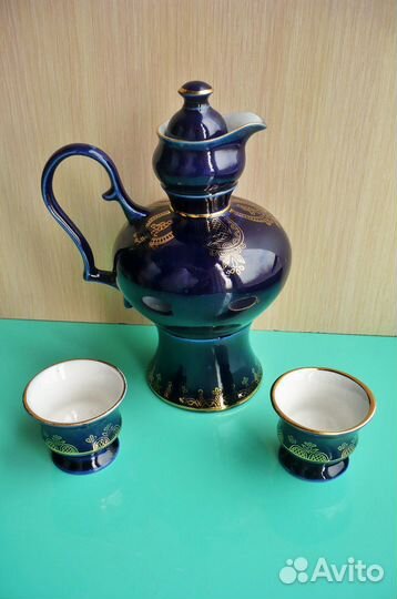 Кобальтовые вазы СССР Бронницкий фз «Возрождение»