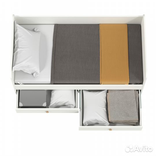 Кровать детская с ящиками Моби Джастин 11.55 цвет белый шагрень