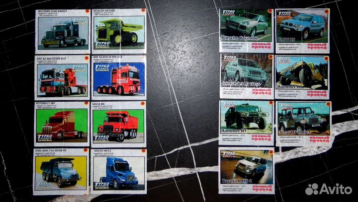 Вкладыши Турбо Наддув разных серий поштучно