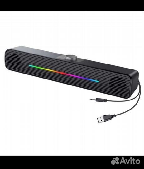 Колонки компьютерные TFN Soundbar LED проводной BL