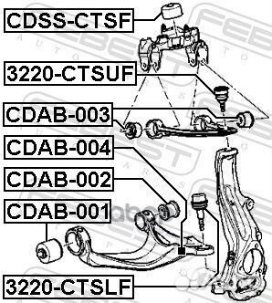 Cdab-004 сайлентблок переднего нижнего рычага