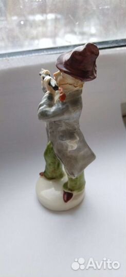 Немецкая статуэтка фигурка музыканта. Флейтист