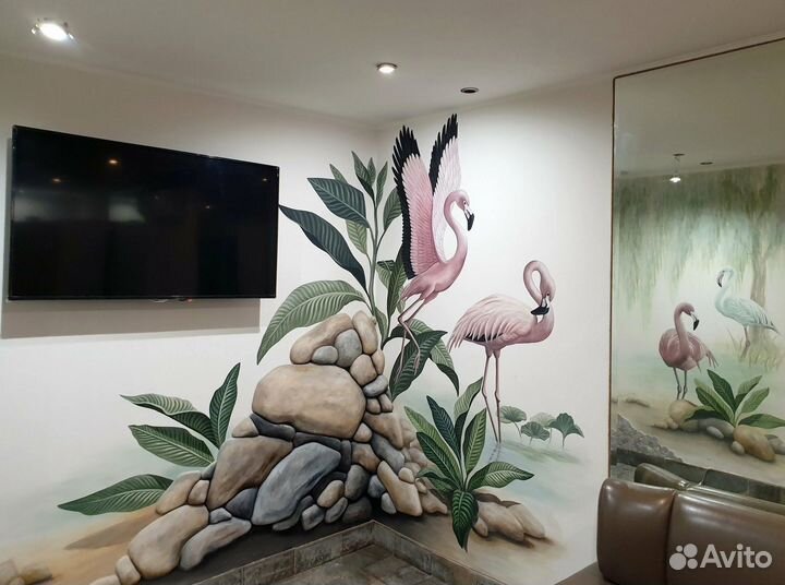 Акцентная стена Роспись стен