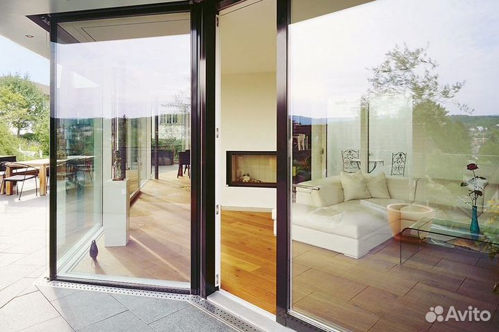 Окна алюминиевые / остекление дома под ключ