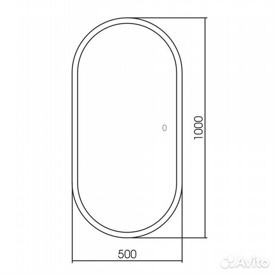 Зеркало abber Kontur AG6303S-1.0 50x100