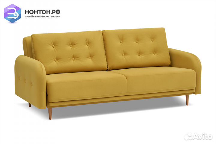 Диван книжка Париж горчичный