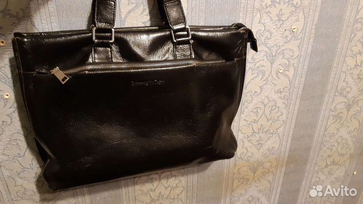 Мужская кожаная сумка Ermenegildo Zegna