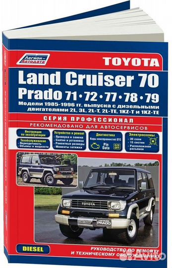Книга: toyota land cruiser 70 (д) 1985-1996 г.в