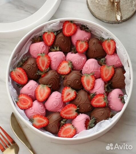 Клубника в шоколаде, наборы premium, букеты