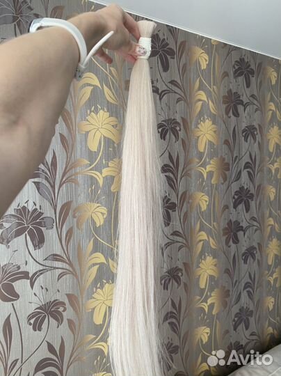 Волосы для наращивания 60 см блонд