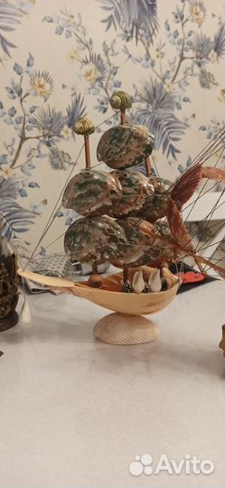 Кораблик из ракушек