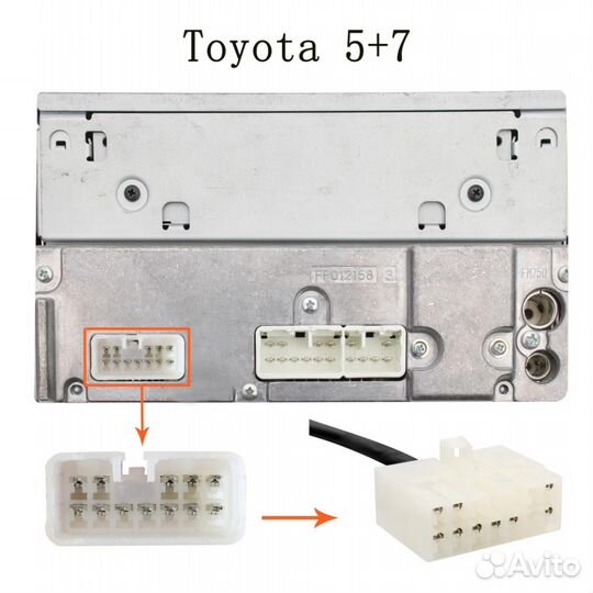 Адаптер USB и AUX(5+ 7 pin) для автомобилей Toyota