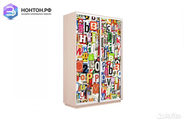 Шкаф-купе 2-х дверный Нонтон фото №1017 / дуб моло