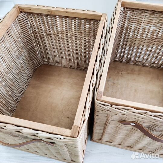 Плетеный ящик в стеллаж