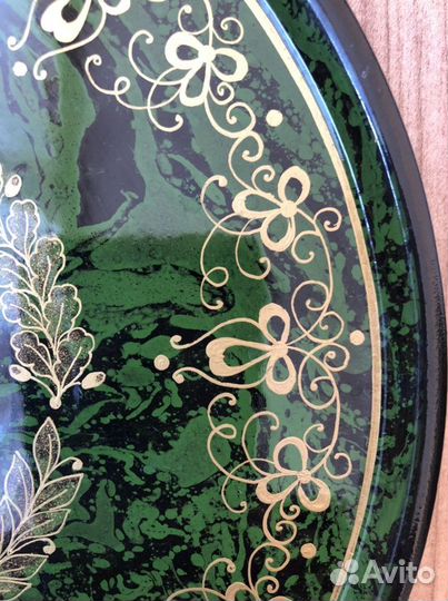 Тарелка панно Башкортостан под малахит