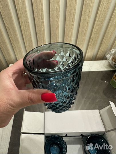 Стаканы, цветное стекло