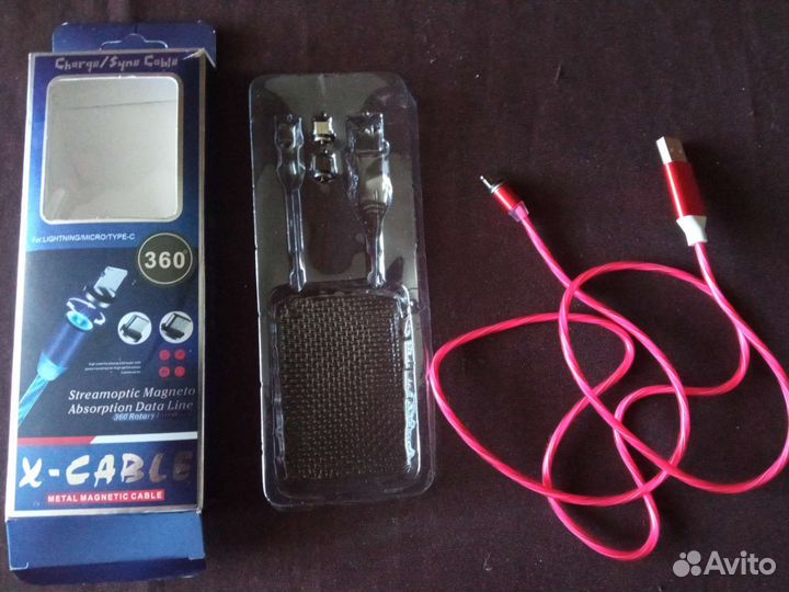 Светящийся, магнитный кабель зарядки