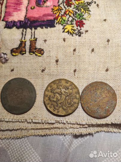 Монеты 1775, 1814,1900, 1879