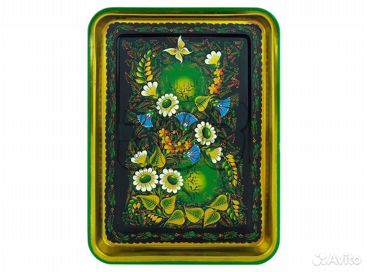 Поднос расписной Солнышко на зелёном (47772)