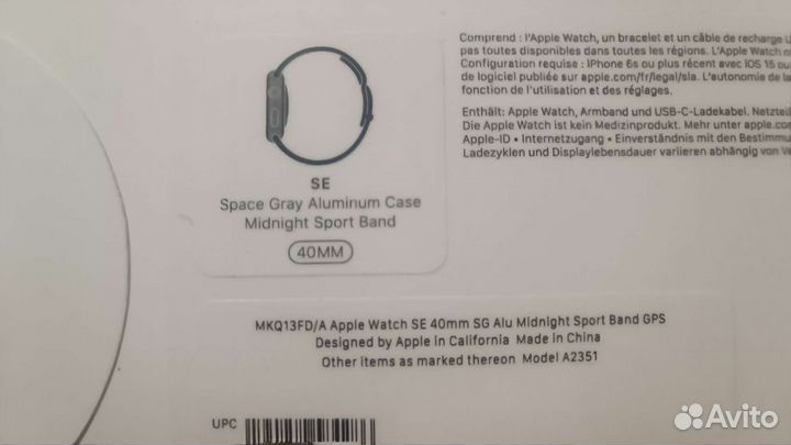 Часы apple watch SE 40mm