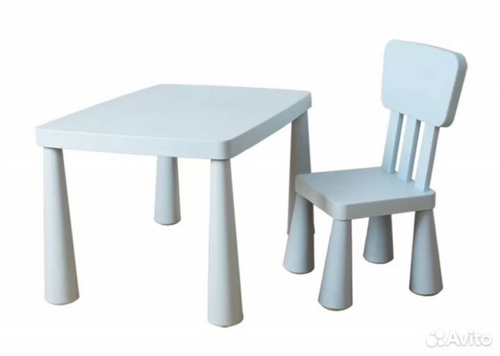 Детский стол и стул IKEA маммут Икея