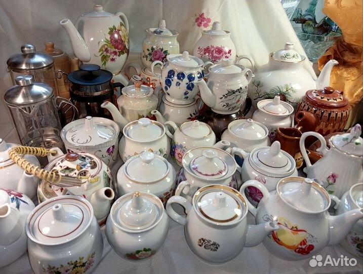 Заварочные чайники, сахарницы, молочники