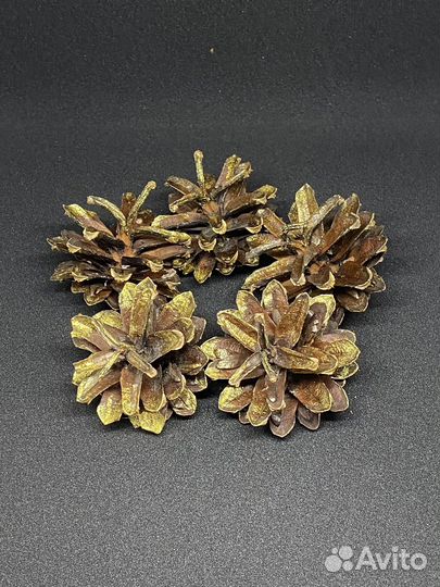 Шишки сосновые для новогоднего декора упак. 9 шт