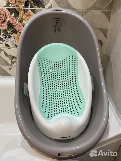 Горка для купания+ванна+круг на шею