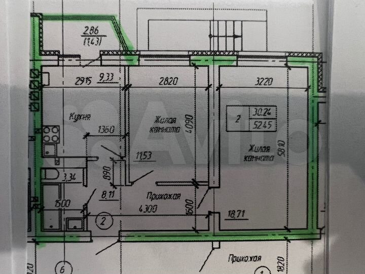 2-к. квартира, 74 м², 2/3 эт.