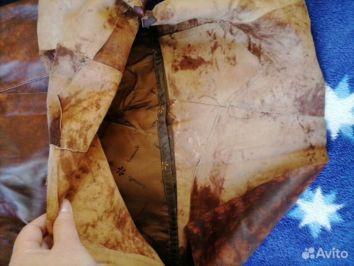 Кожаная юбка миди