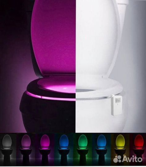 Подсветка для унитаза С датчиком движения цветная