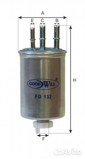 Фильтр топливный ssangyong action, kyron, rexton