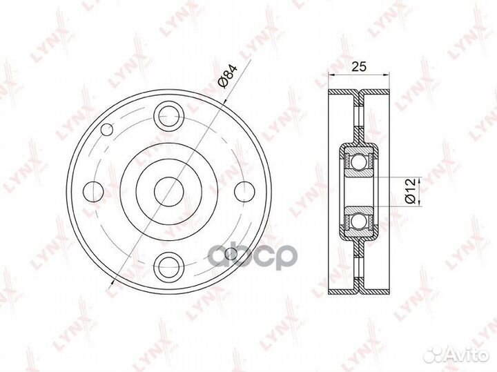 Ролик натяжной приводного ремня PB5014 lynxauto