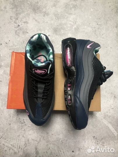 Nike air max 95 corteiz pink розовые