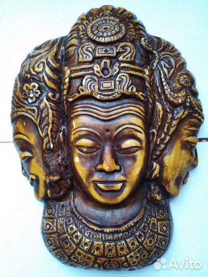 Маска из гипса СССР. Тримурти редкая