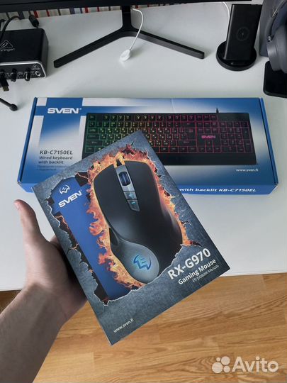 Клавиатура и мышь Sven (комплект новый)