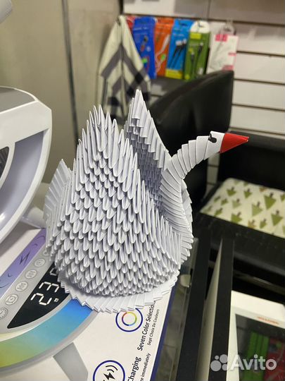 Лебедь модульное оригами (своими руками)