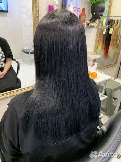 Кератиновое выпрямление волос