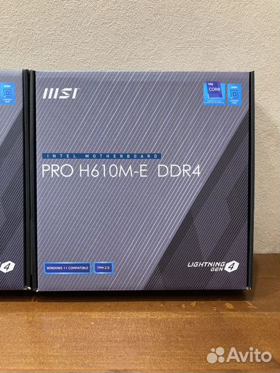 Материнская плата MSI h610m-e / Новые, на Гарантии