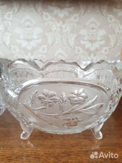 Вазы хрустальные 2шт