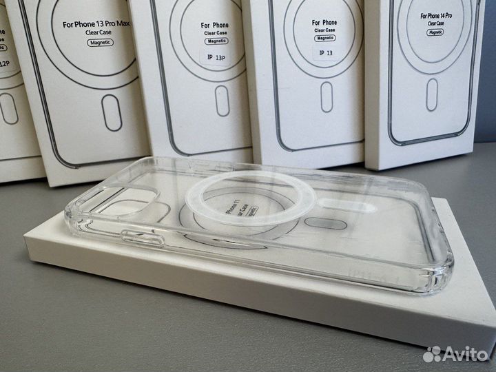 Чехлы для iPhone с поддержкой MagSafe прозрачный