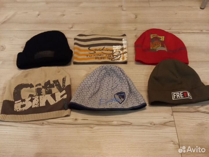 6 шапок пакетом на 9-11 лет